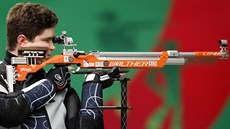 Český střelec Filip Nepejchal na evropských hrách v Minsku.