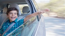 Dít� v aut�. Ilustrace