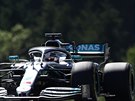 Lewis Hamilton z Mercedesu na trati Velké ceny Rakouska.
