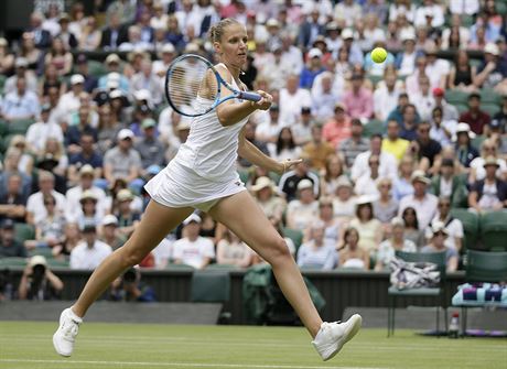 Svtová trojka Karolína Plíková ve druhém kole Wimbledonu.