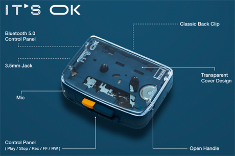 Nová osobní kazetový pehráva Its OK s Bluetooth 5.0
