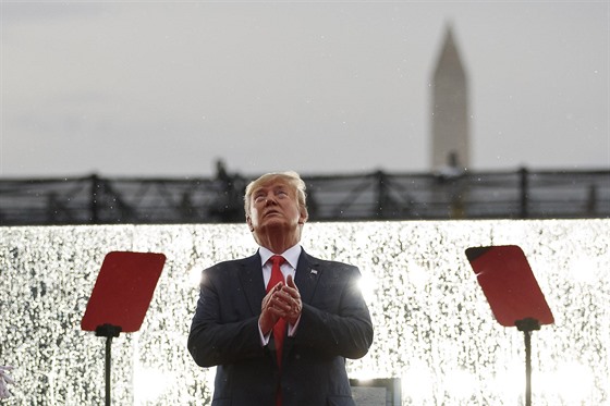 Prezident USA Donald Trump bhem oslav Dne nezávislosti (4. ervenec 2019)