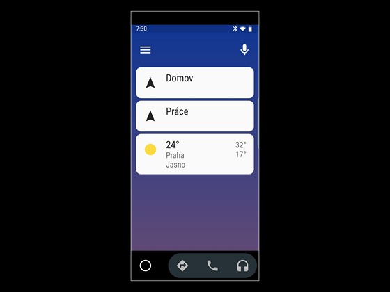 Aplikace Android Auto je lokalizována do češtiny.