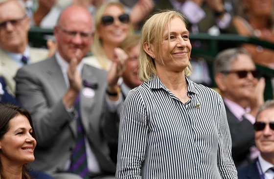 Julia Lemigovová a Martina Navrátilová na Wimbledonu (Londýn, 6. ervence 2019)