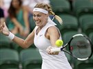 Petra Kvitová ve 3. kole Wimbledonu.