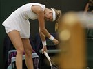 Tenistka Petra Kvitová bhem 3. kola Wimbledonu.