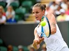 Turnajová trojka Karolína Plíková v osmifinále Wimbledonu.
