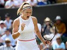 Radost Karolíny Muchové v osmifinále Wimbledonu.