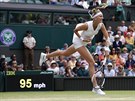 Petra Kvitová v osmifinále Wimbledonu.