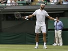 Jií Veselý reaguje na výrok jestábího oka v prvním kole Wimbledonu.