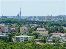 Pohled z Doubravky k centru Prahy