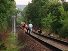 V praském Braníku najel vlak do kamení, incident vyetuje policie. (2....