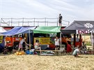 Bojovnci proti klimatick zmn rozdlali svj tbor ve Veltrubech u Chvaletic.