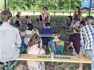 Bojovnci proti klimatick zmn rozdlali svj tbor ve Veltrubech u Chvaletic.