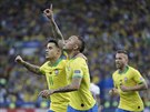 Brazilec Everton slaví gól ve finále jihoamerického šampionátu.