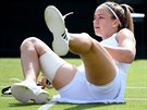Karolína Muchová v osmifinále Wimbledonu.