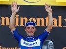 Elia Viviani slaví triumf ve tvrté etap Tour de France.