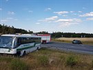 U Temoné na Plzesku se srazilo osobní auto s autobusem (3.7. 2019)