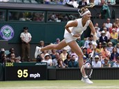 Petra Kvitov v osmifinle Wimbledonu.