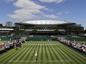 Momentka z All England Lawn Tennis and Croquet Clubu v Londn pi tenisovm...