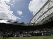 Momentka z All England Lawn Tennis and Croquet Clubu v Londn pi tenisovm...