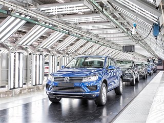 Výroba Volkswagenu Touareg v bratislavské továrně koncernu VW