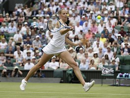Svtov trojka Karolna Plkov ve druhm kole Wimbledonu.