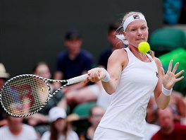 Nizozemsk tenistka Kiki Bertensov ve 3. kole Wimbledonu.