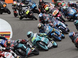 Momentka z Velké ceny Nmecka silniních motocykl ve tíd MotoGP.