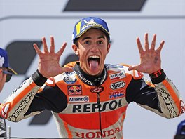 Marc Márquez slaví desátý triumf ve Velké cen Nmecka silniních motocykl za...