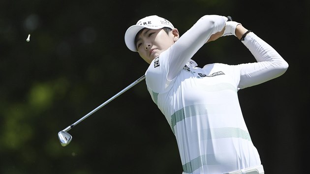 Korejsk golfistka Pak Song-hjon na turnaji Arkansas Championship