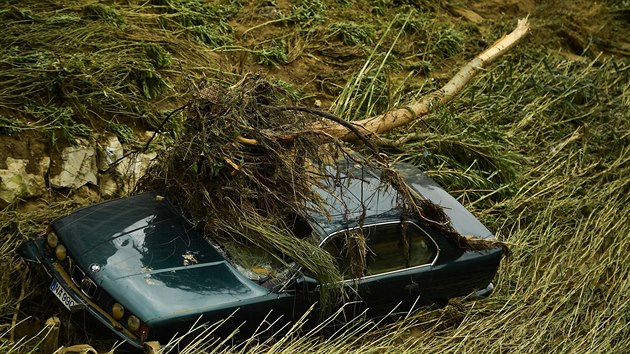 Nsledky zplav v severnm panlsku (9. ervna 2019).