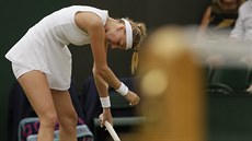 Tenistka Petra Kvitová bhem 3. kola Wimbledonu.