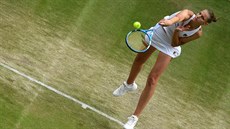 Karolína Plíková ve tetím kole Wimbledonu, ve kterém se utkala s Tchjwankou...