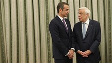 Nov zvolený ecký premiér Kyriakos Mitsotakis se setkal s prezidentem...