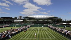 Momentka z All England Lawn Tennis and Croquet Clubu v Londýn pi tenisovém...