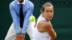 Barbora Strýcová v osmifinále Wimbledonu.