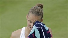 Karolína Plíková v osmifinále Wimbledonu.