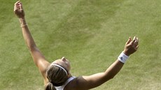 Karolína Muchová po vítzství v osmifinále Wimbledonu.