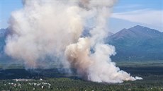 Lesní požár na Aljašce (2. 7. 2019)