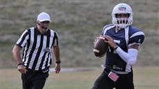 Momentka ze zápasu ligy amerického fotbalu  Ostrava Steelers - Pardubice...