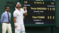 Italský tenista Fabio Fognini na Wimbledonu