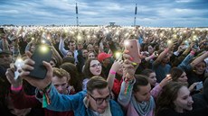 Fanouci na koncertu Eda Sheerana v praských Letanech (7. ervence 2019)