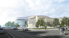 Vítězný návrh prestižního amerického studia na podobu koncertní síně v Ostravě.