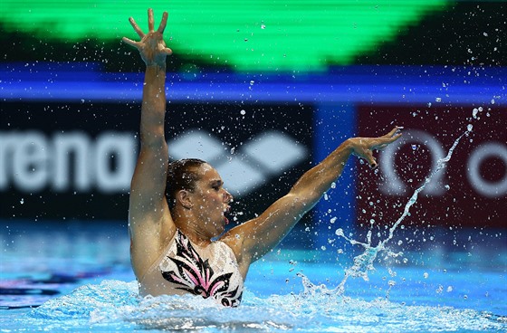 Akvabela Albta Dufková na mistrovství svta v plaveckých sportech.