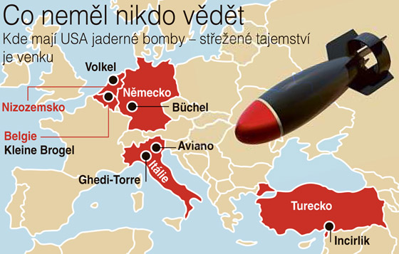 NATO omylem vyzradilo, v kterých zemích a na jakých základnách má atomovky - iDNES.cz