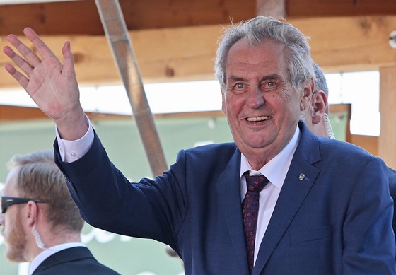 Prezident Miloš Zeman při návštěvě městyse Vladislav na Vysočině