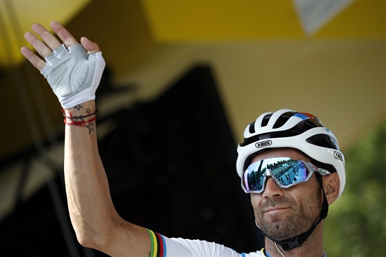 Alejandro Valverde na startu 10. etapy Tour.