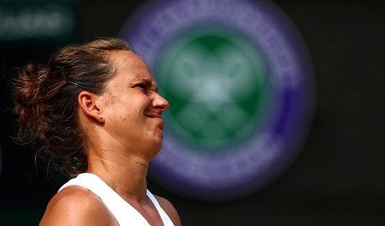 Barbora Strýcová v semifinále Wimbledonu.