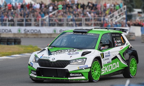 Jan Kopecký a Pavel Dresler v úvodu 46. roníku Rallye Bohemia,